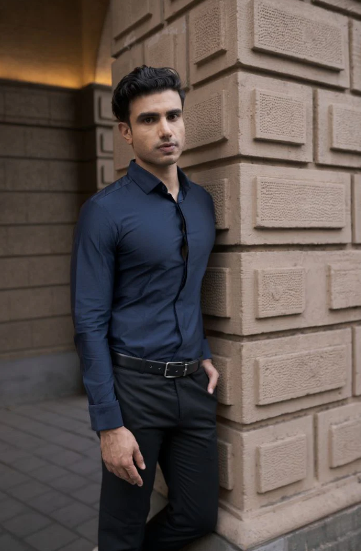 Dark blue shirt combination pant hotsell