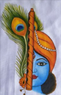 happy janmashtami drawing with colour